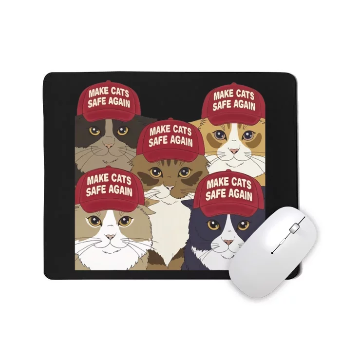 Make Cats Safe Again 2024 Election Maga Trump Funny Mousepad