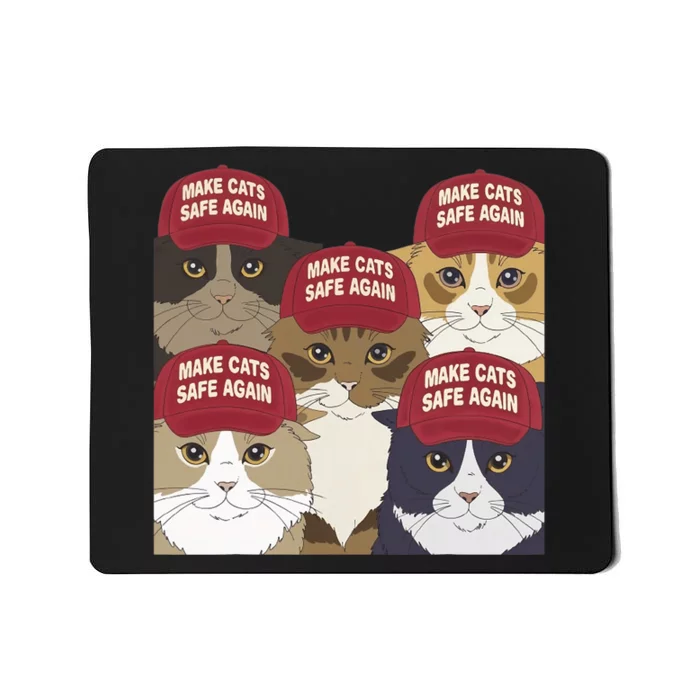 Make Cats Safe Again 2024 Election Maga Trump Funny Mousepad