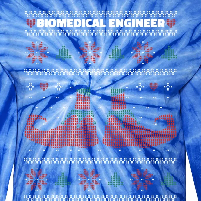 Merry Christmas Santa Gnome Biomedical Engineer Xmas Funny Great Gift Tie-Dye Long Sleeve Shirt