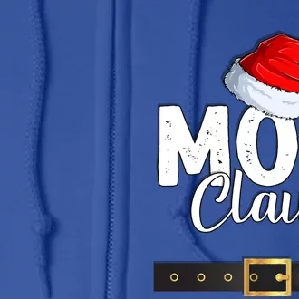 Mom Christmas Santa Claus Costume For Mama Mother Santa Suit Gift Full Zip Hoodie