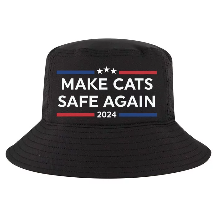 Make Cats Safe Again Funny 2024 Presidential Election Cool Comfort Performance Bucket Hat