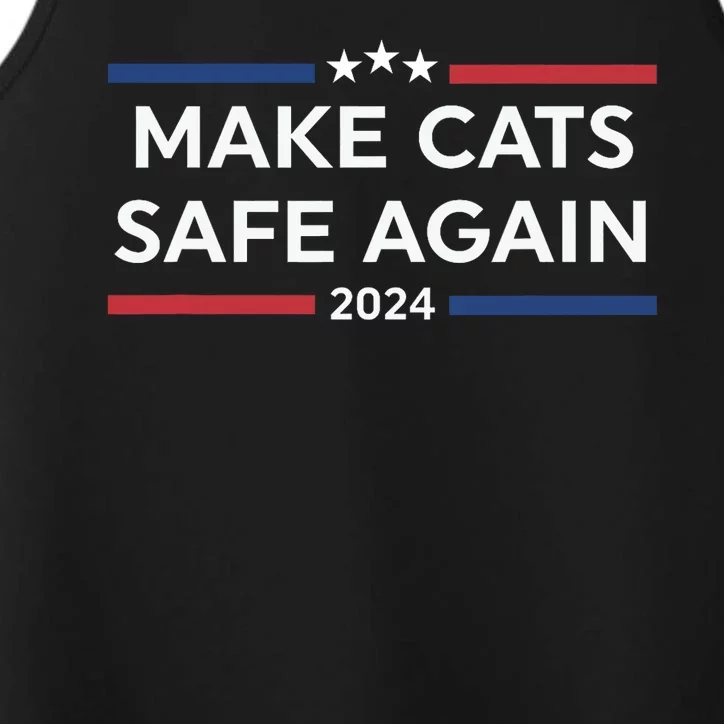 Make Cats Safe Again Funny 2024 Presidential Election Performance Tank