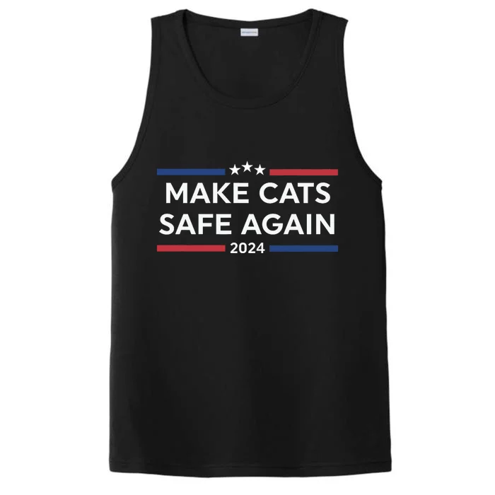 Make Cats Safe Again Funny 2024 Presidential Election Performance Tank