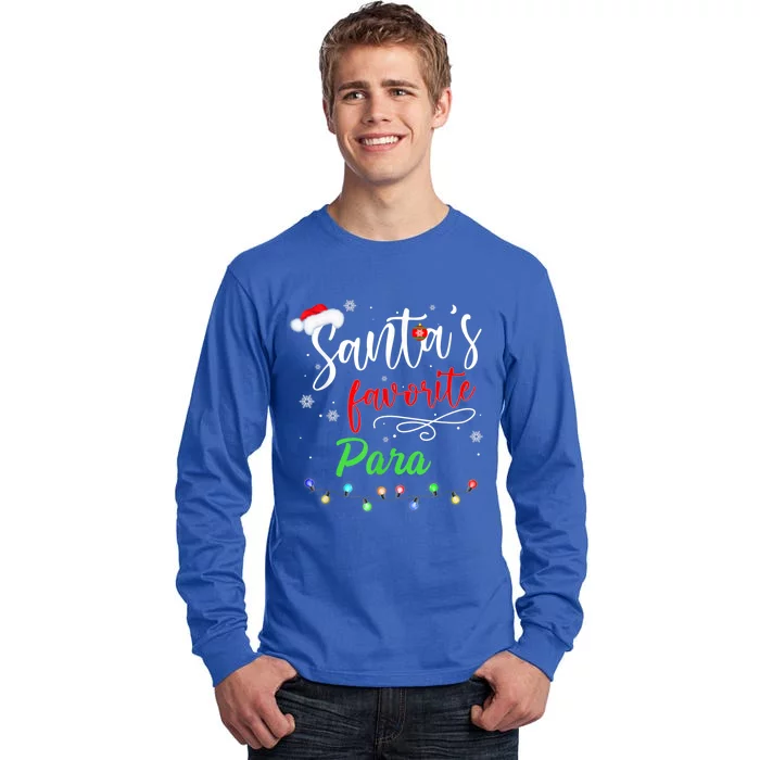 Merry Christmas Santa Squad Funny Santa's Favorite Para Gift Tall Long Sleeve T-Shirt