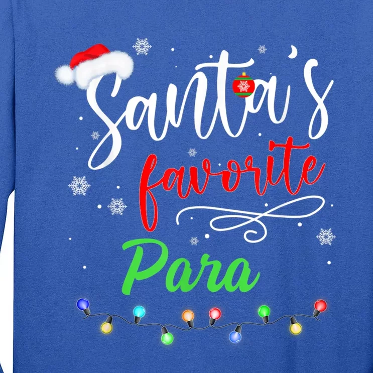 Merry Christmas Santa Squad Funny Santa's Favorite Para Gift Tall Long Sleeve T-Shirt