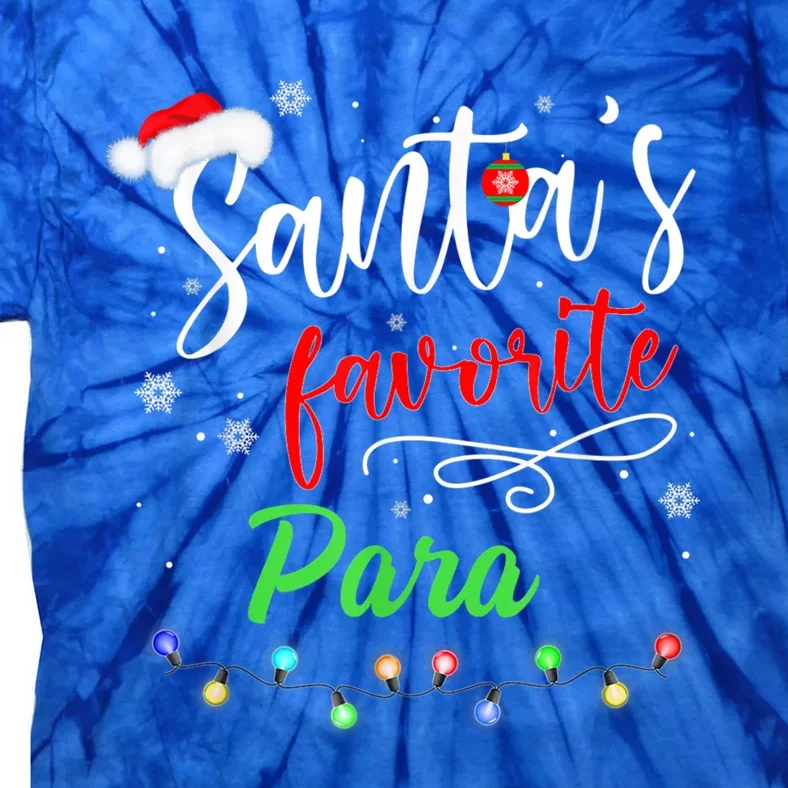 Merry Christmas Santa Squad Funny Santa's Favorite Para Gift Tie-Dye T-Shirt