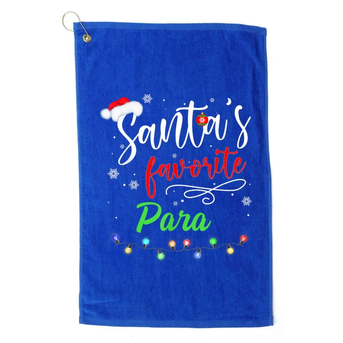 Merry Christmas Santa Squad Funny Santa's Favorite Para Gift Platinum Collection Golf Towel