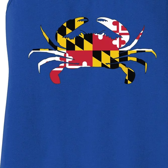 Maryland Crab State Pride Flag Women's Racerback Tank