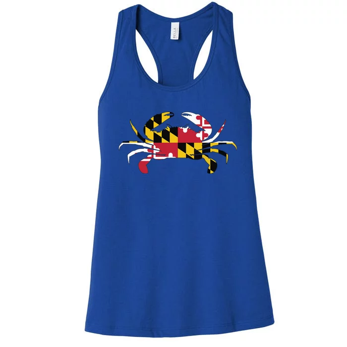 Maryland Crab State Pride Flag Women's Racerback Tank