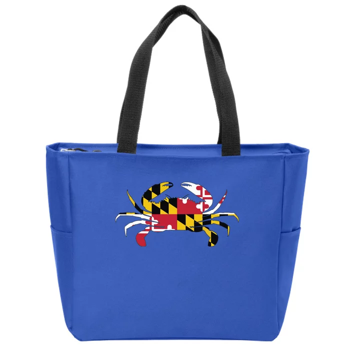 Maryland Crab State Pride Flag Zip Tote Bag