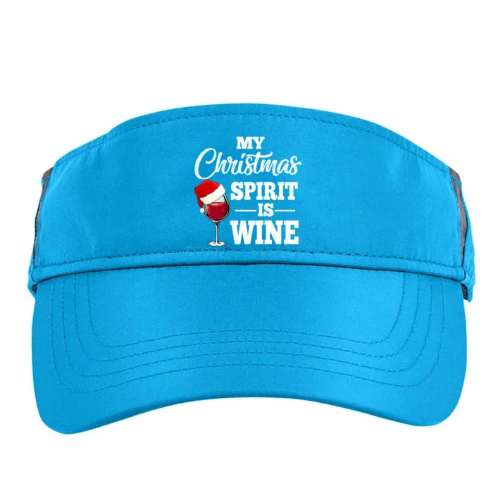 My Christmas Spirit Is Wine Gift Santa Hat Xmas Party Cool Gift Adult Drive Performance Visor