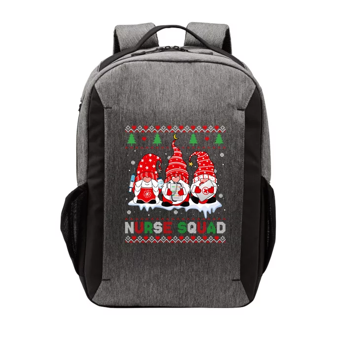 Merry Christmas Santa Gnomes Nurse Squad Ugly Xmas Sweater Gift Vector Backpack