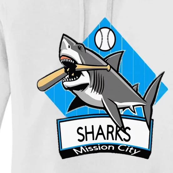 Mission City Sharks Baseball Women's Pullover Hoodie