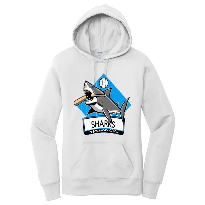 Mission City Sharks Baseball Women's Pullover Hoodie