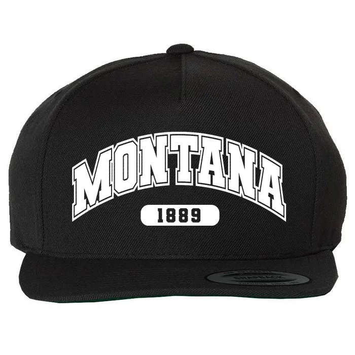 Montana Collegiate Style 1889 Wool Snapback Cap