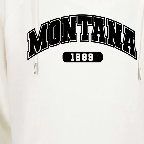 Montana Collegiate Style 1889 Womens Funnel Neck Pullover Hood