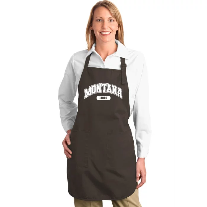 Montana Collegiate Style 1889 Full-Length Apron With Pocket