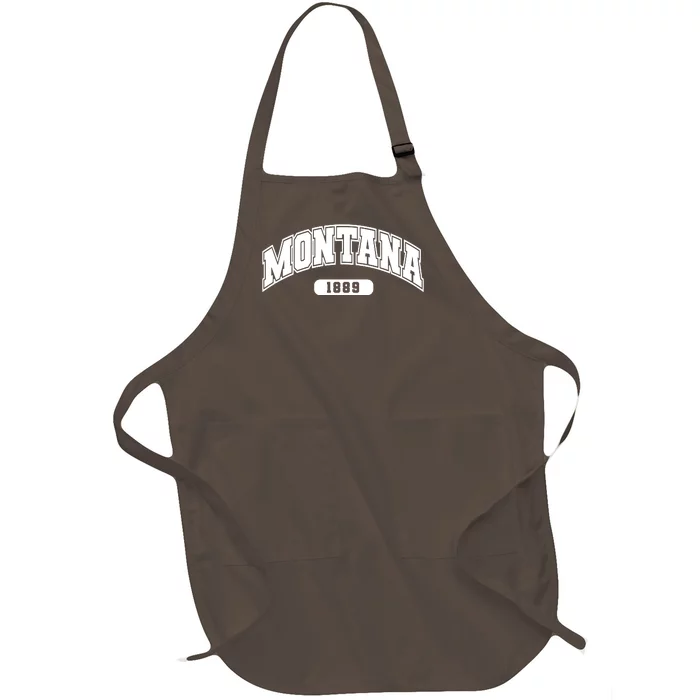 Montana Collegiate Style 1889 Full-Length Apron With Pocket