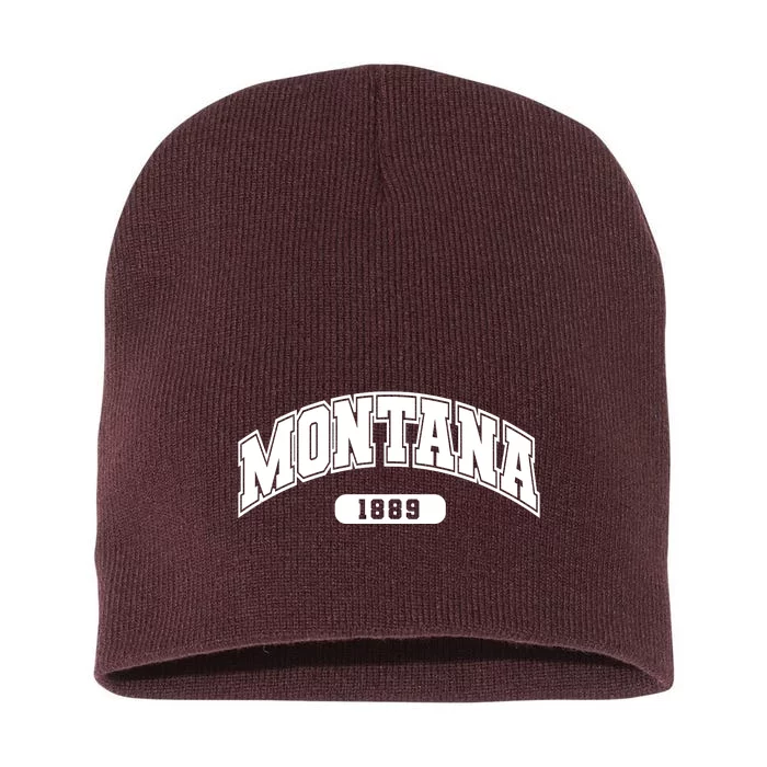 Montana Collegiate Style 1889 Short Acrylic Beanie