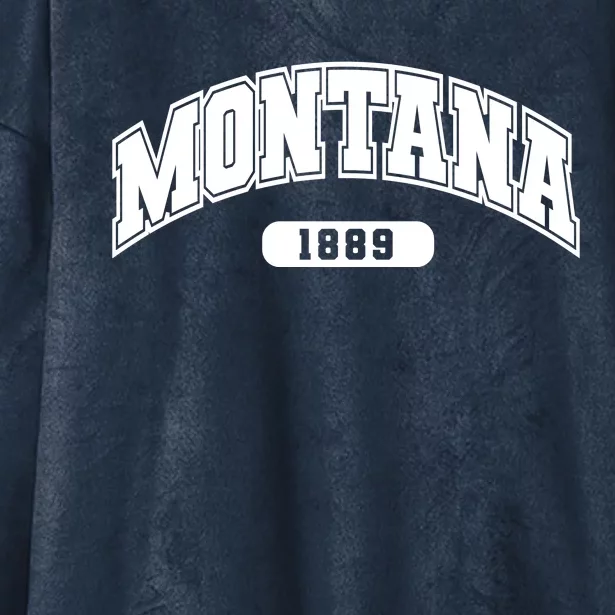 Montana Collegiate Style 1889 Hooded Wearable Blanket