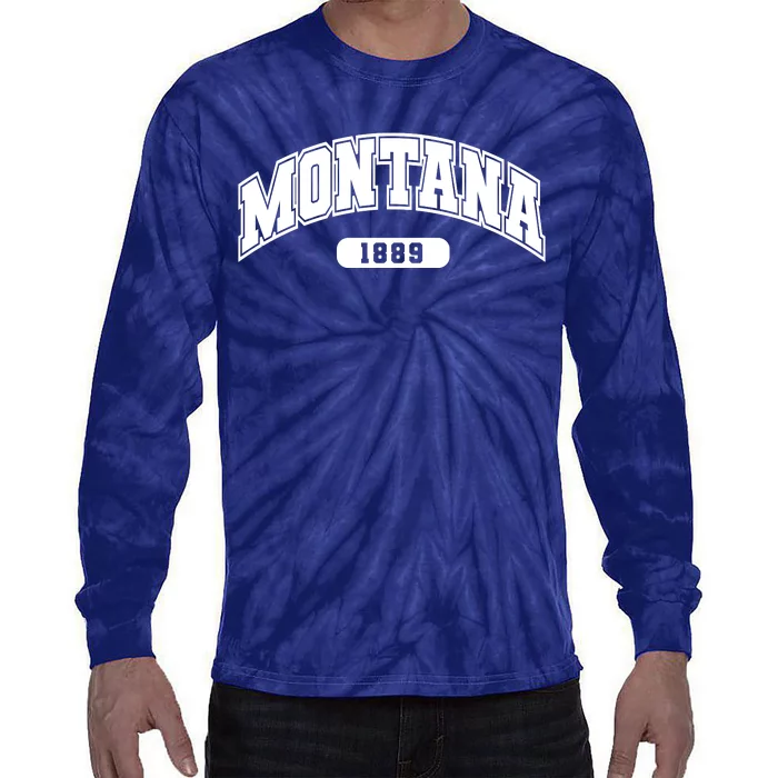 Montana Collegiate Style 1889 Tie-Dye Long Sleeve Shirt