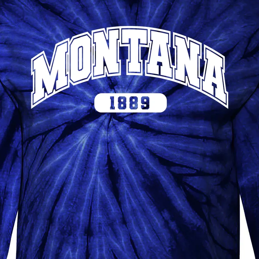 Montana Collegiate Style 1889 Tie-Dye Long Sleeve Shirt