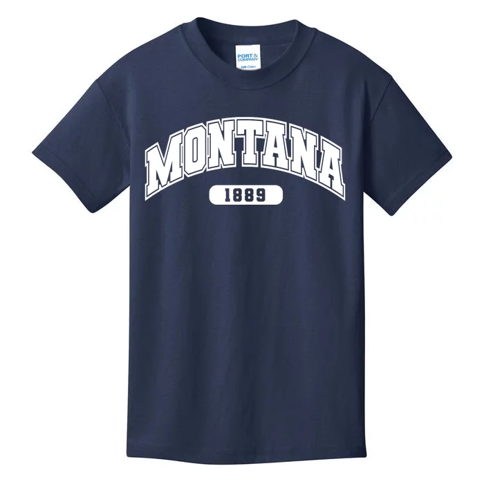 Montana Collegiate Style 1889 Kids T-Shirt