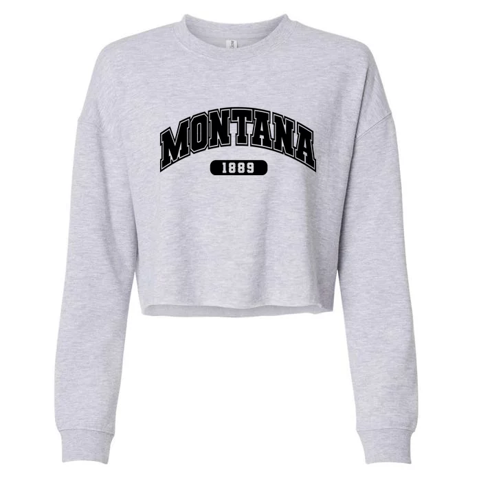 Montana Collegiate Style 1889 Cropped Pullover Crew