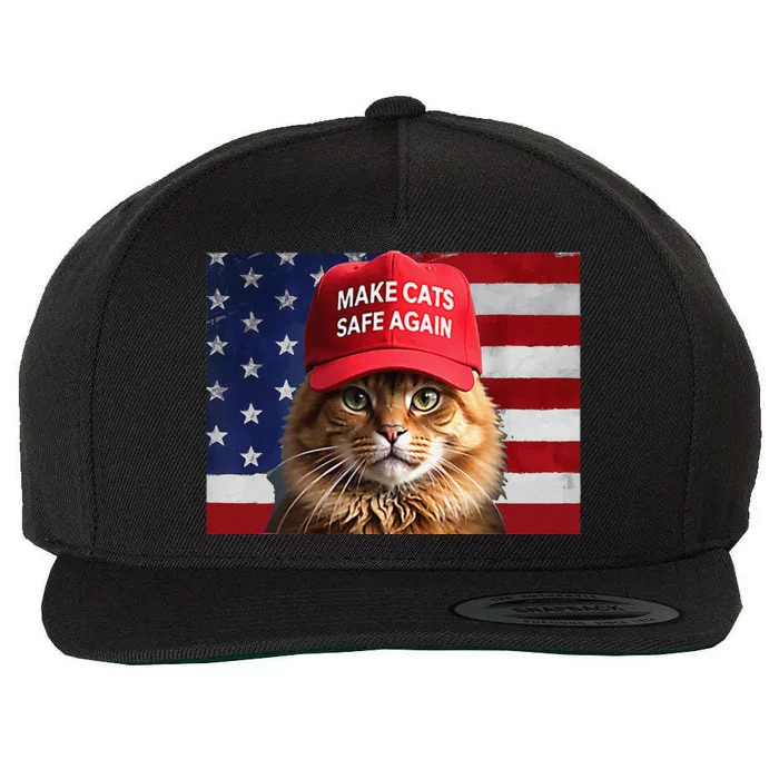 Make Cats Safe Again Gift Wool Snapback Cap