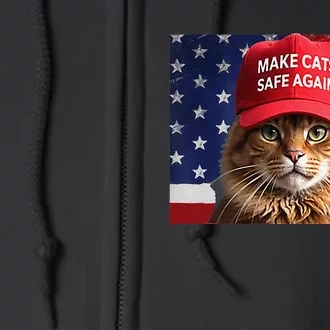 Make Cats Safe Again Gift Full Zip Hoodie