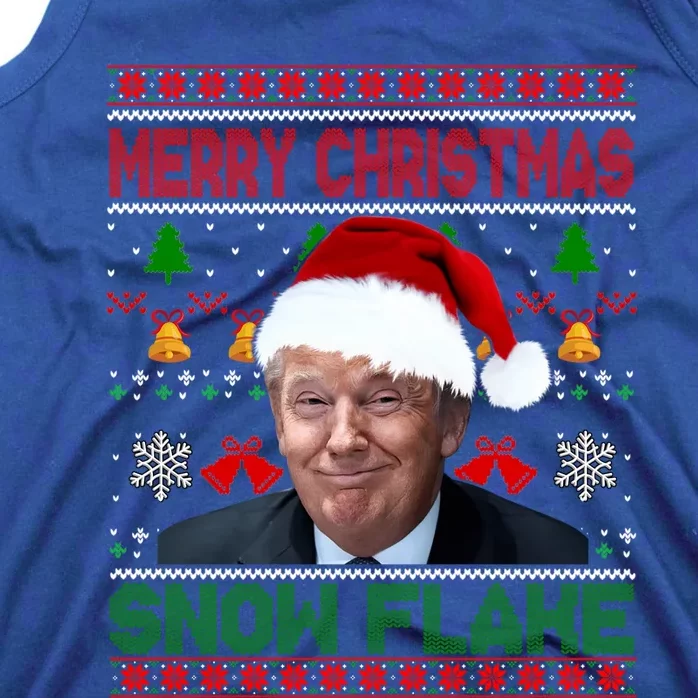 Merry Christmas Snowflake Santa Trump Xmas Ugly Sweater Cute Gift Tank Top