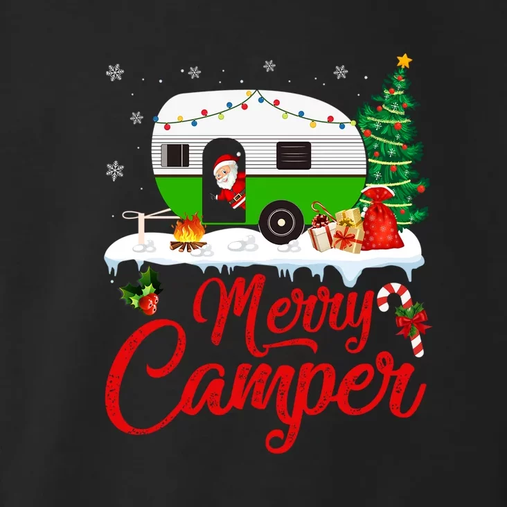 Merry Camper Santa Camping Funny RV Camper Christmas Gift Toddler Hoodie