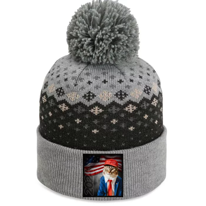 Make Cats Safe Again Usa 2024 The Baniff Cuffed Pom Beanie