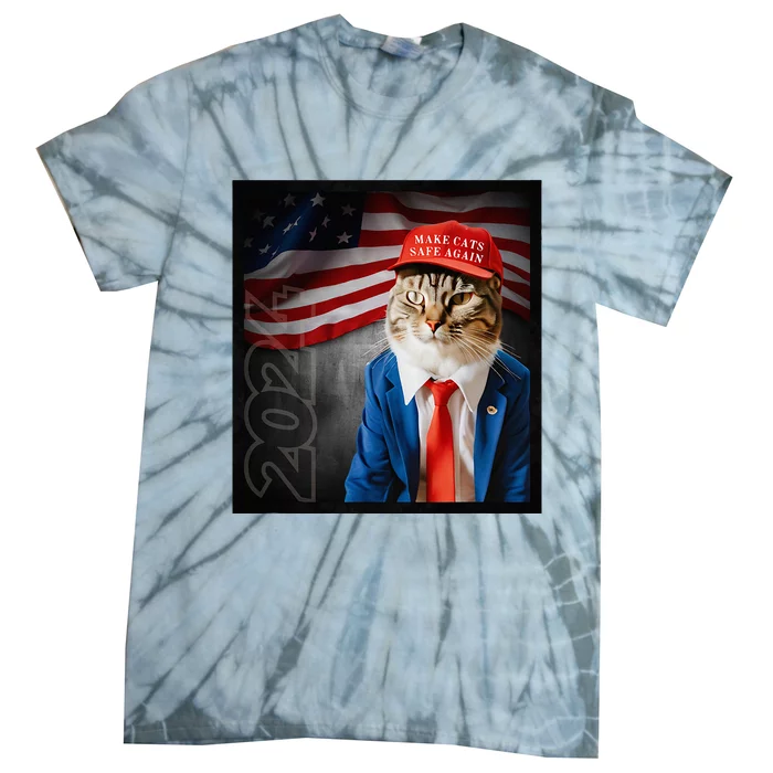 Make Cats Safe Again Usa 2024 Tie-Dye T-Shirt