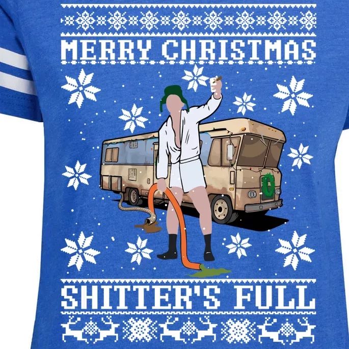 Christmas Vacation, Merry Christmas Shitters Full, Christmas Ugly Enza Ladies Jersey Football T-Shirt