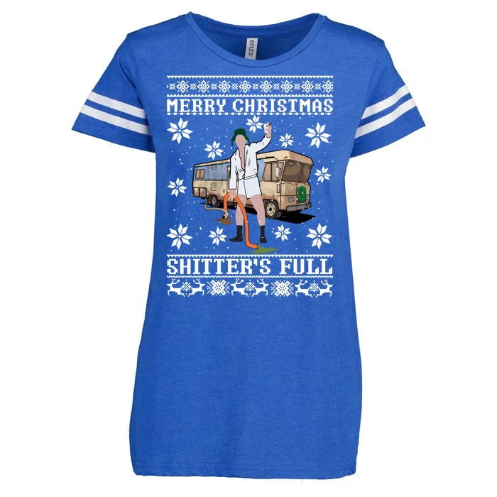 Christmas Vacation, Merry Christmas Shitters Full, Christmas Ugly Enza Ladies Jersey Football T-Shirt