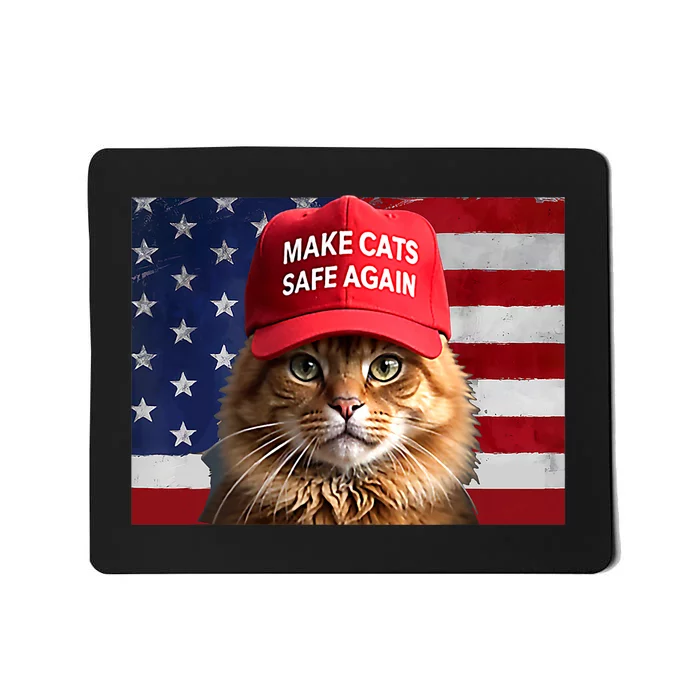 Make Cats Safe Again America Flag Mousepad