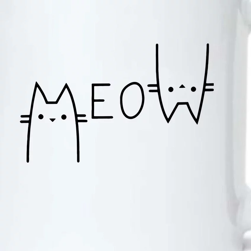 Meow Cat Shirt Meow Kitty Funny Cats Mom And Cat Dad Tank Top Black Color Changing Mug