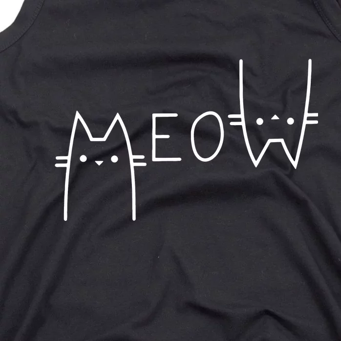 Meow Cat Shirt Meow Kitty Funny Cats Mom And Cat Dad Tank Top Tank Top