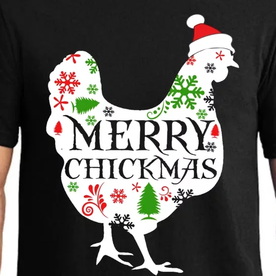 Merry Chickmas Santa Hat Chicken Lovers Christmas Gift Meaningful Gift Pajama Set