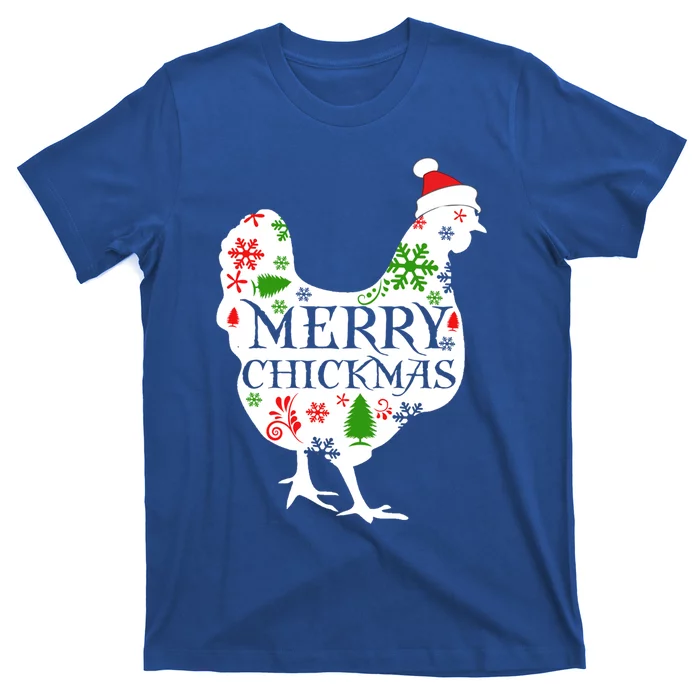 Merry Chickmas Santa Hat Chicken Lovers Christmas Gift Meaningful Gift T-Shirt