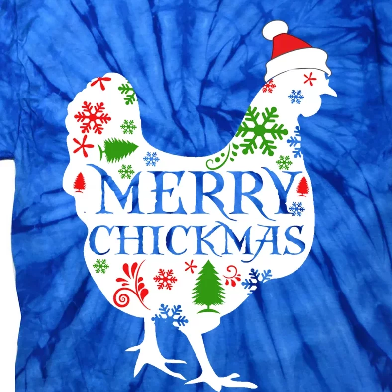 Merry Chickmas Santa Hat Chicken Lovers Christmas Gift Meaningful Gift Tie-Dye T-Shirt