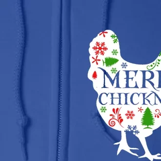 Merry Chickmas Santa Hat Chicken Lovers Christmas Gift Meaningful Gift Full Zip Hoodie