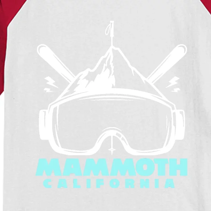 Mammoth California Skiing Kids Colorblock Raglan Jersey