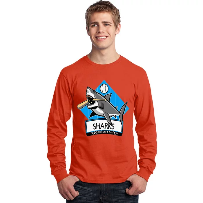 Mission City Sharks Baseball Tall Long Sleeve T-Shirt