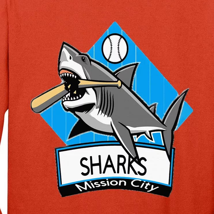 Mission City Sharks Baseball Tall Long Sleeve T-Shirt