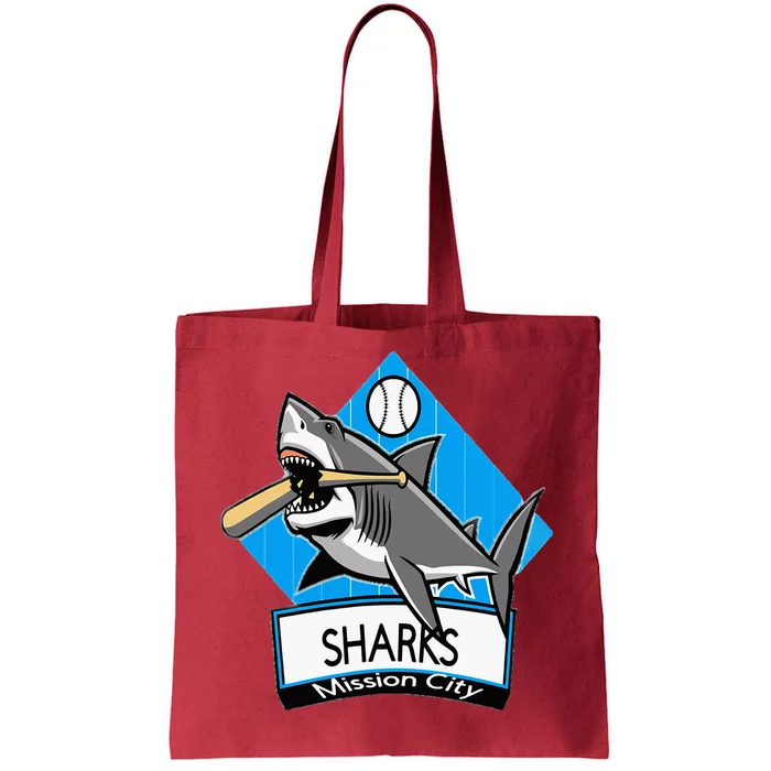 Mission City Sharks Baseball Tote Bag