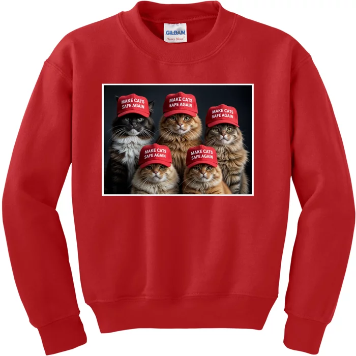 Make Cats Safe Again Trump Kids Sweatshirt