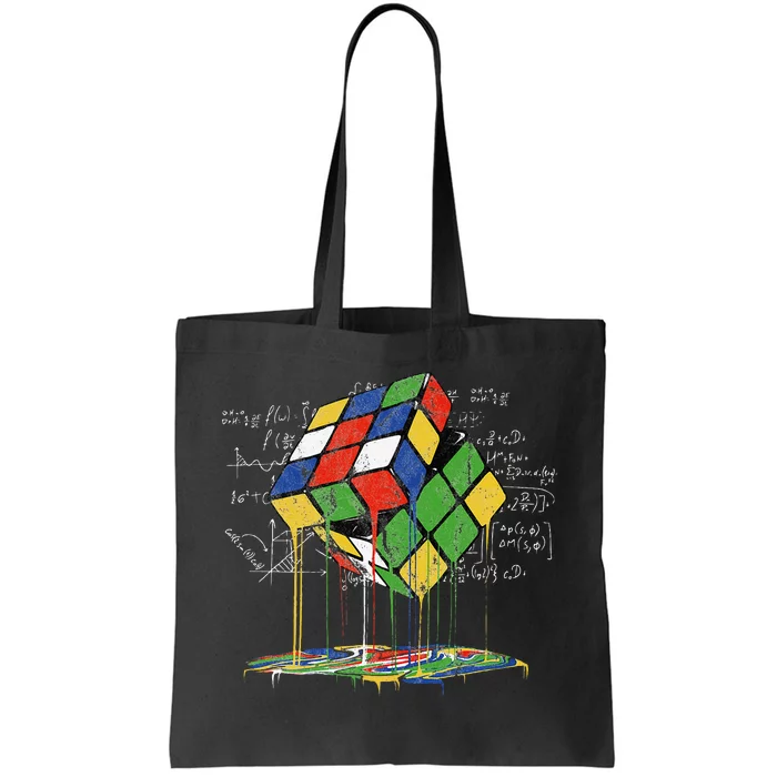 Melting Cube Speed Cubing Vintage Puzzle Math Tote Bag