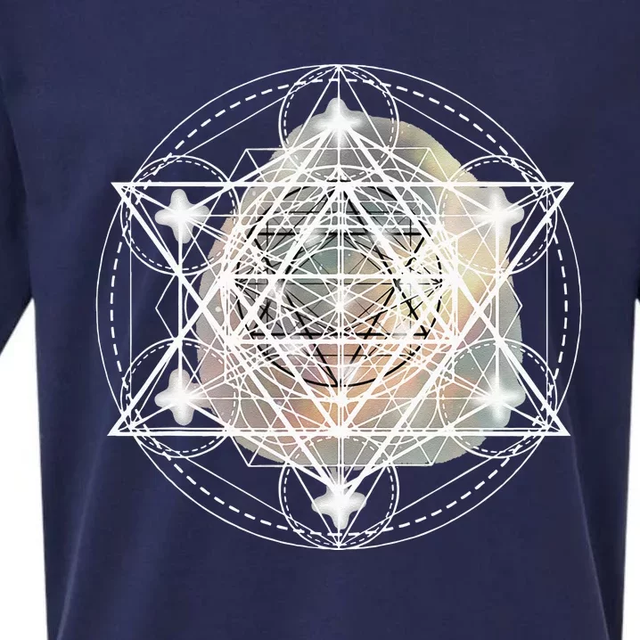 Metatron Cube Sacred Geometry Spiritual Yoga Sueded Cloud Jersey T-Shirt